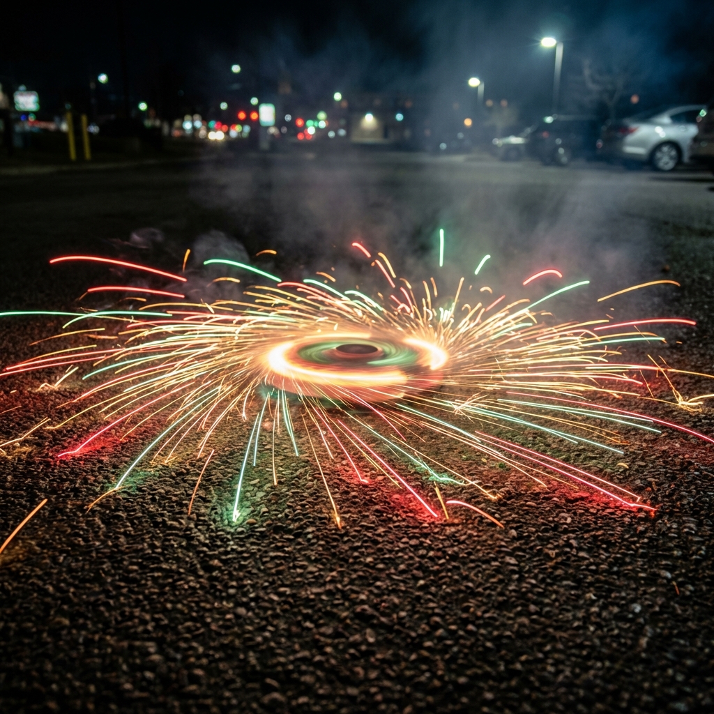地面旋转变色烟花 (Ground Bloom) 玩法 2026