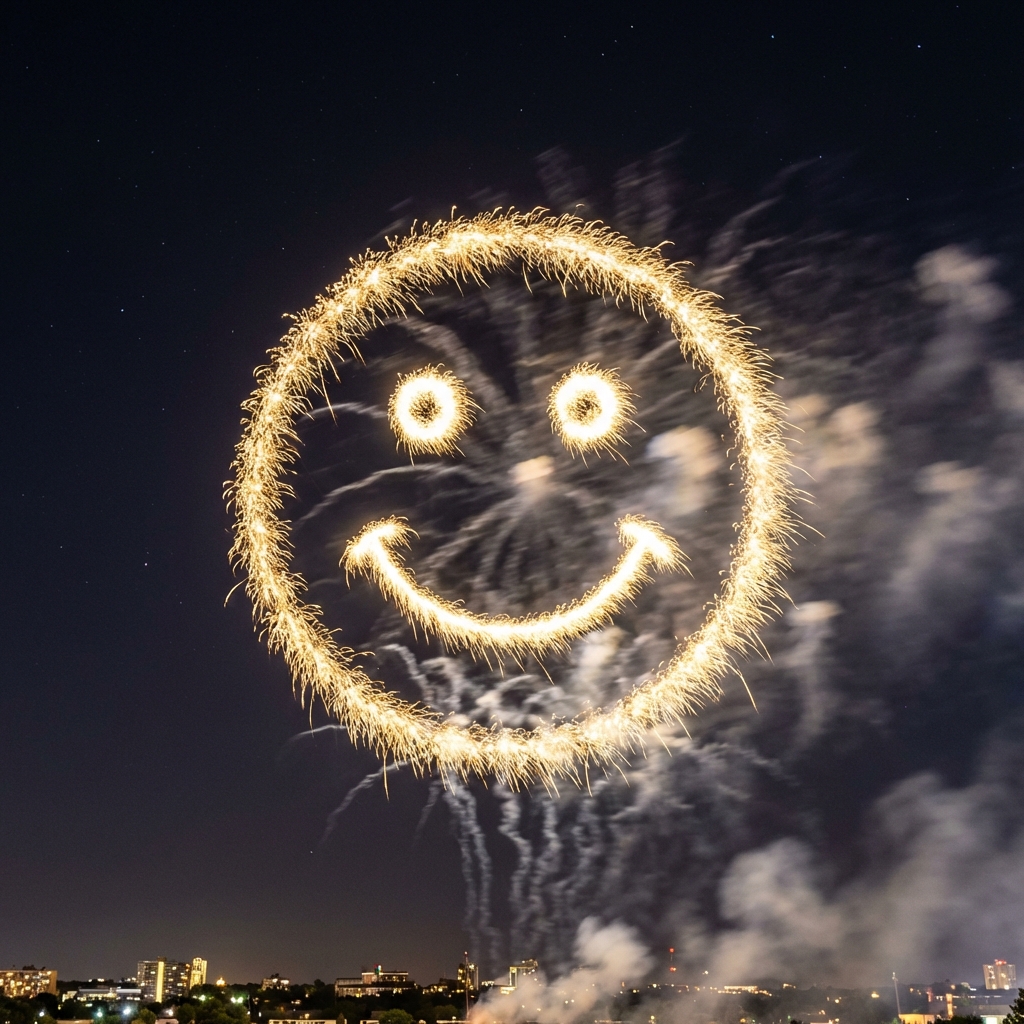 笑脸表情包烟花 Smiley Face firework
